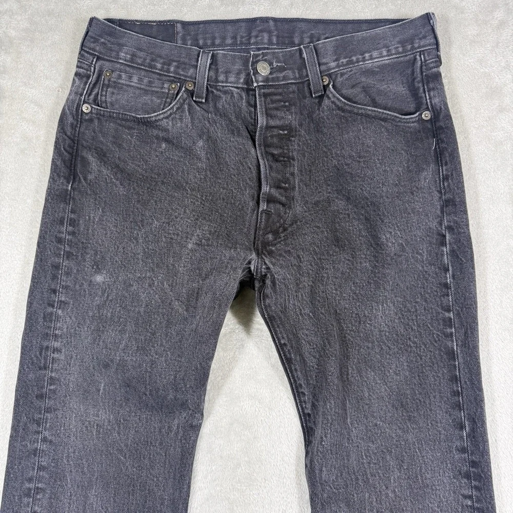 Levis 501XX Jeans Mens 33x30 (Fit32x29) Black Button Fly Denim Pants